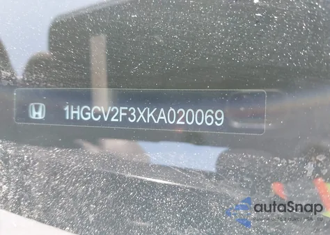 2019 Honda Accord Sport 2.0T from USA, damaged, VIN 1HGCV2F3XKA020069